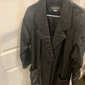 Black leather jacket